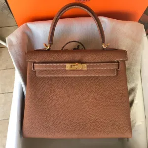 Hermès Kelly 25 Gold Togo Gold Hardware GHW