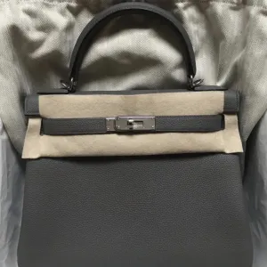 Hermès Kelly 28 Gris Etain Togo Palladium Hardware PHW