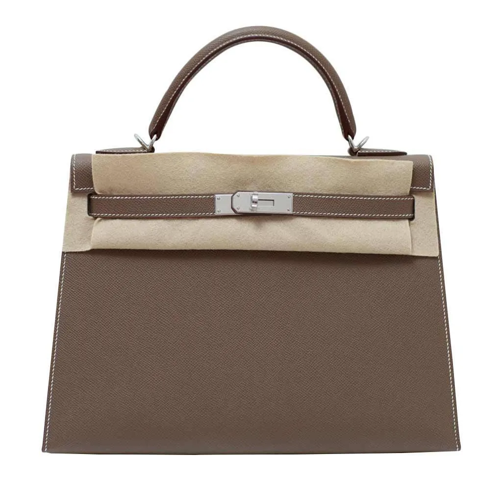 Hermès Kelly 32 Etoupe Sellier Bag