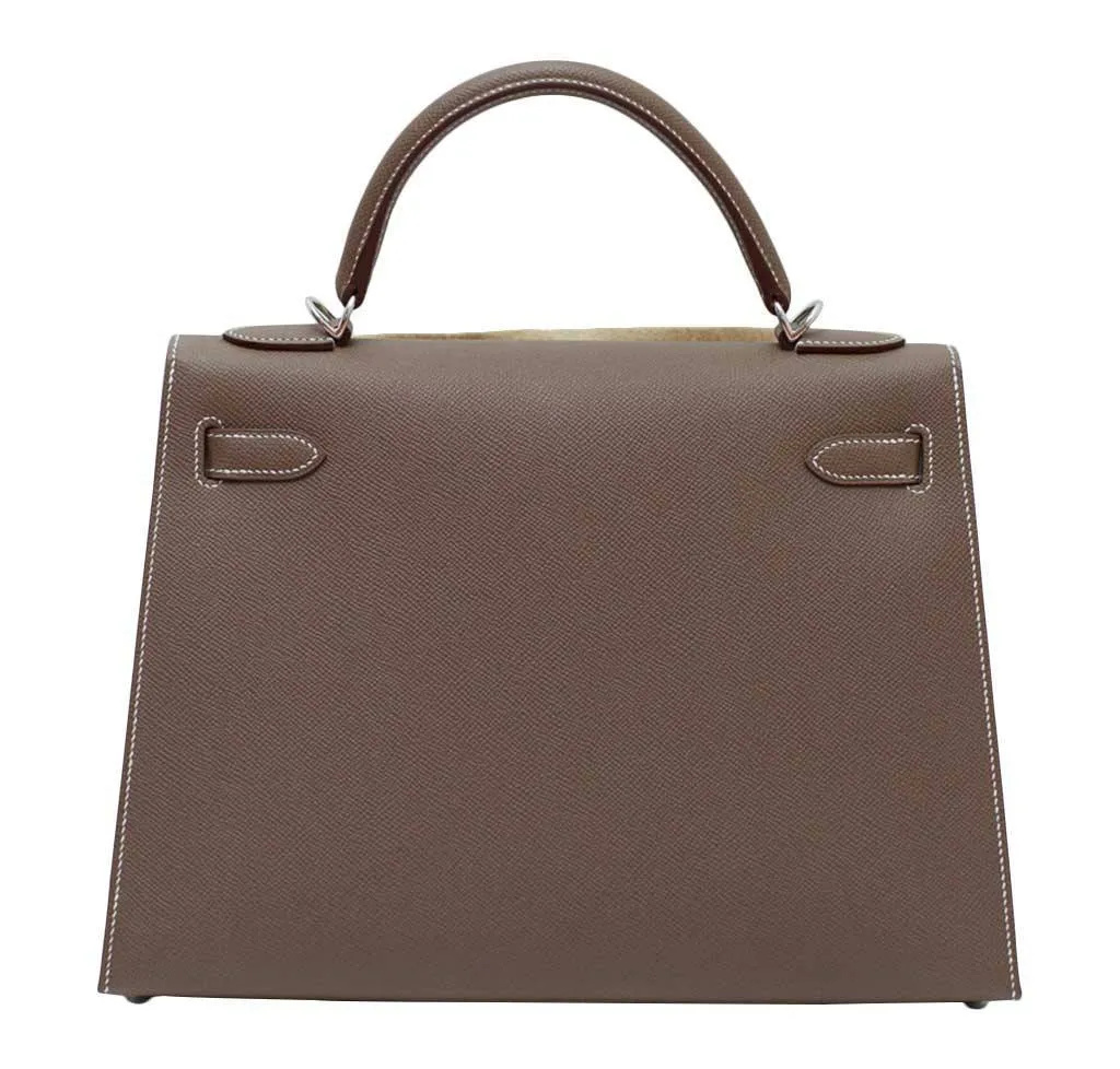 Hermès Kelly 32 Etoupe Sellier Bag