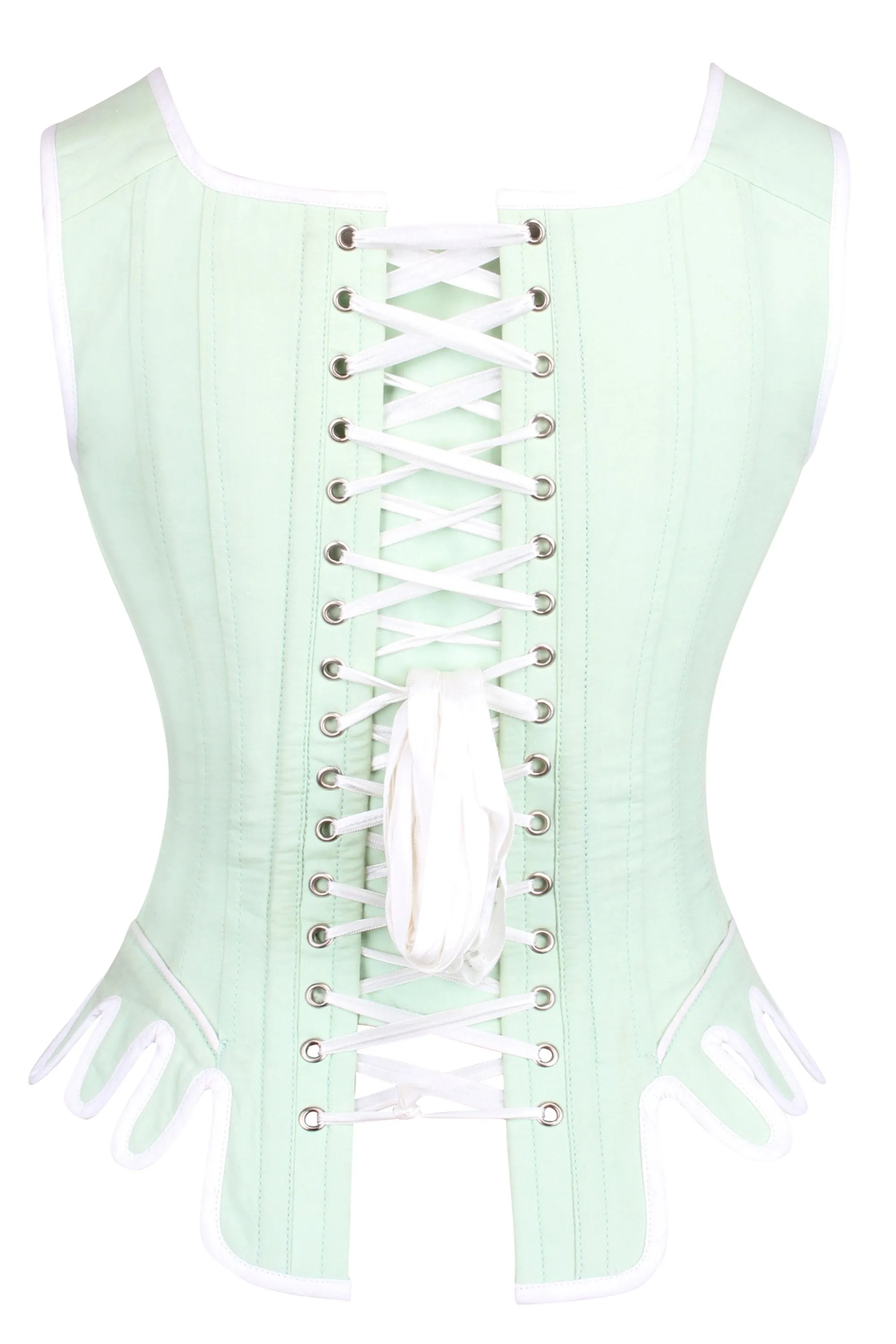Historically Inspired Spearmint Corset top