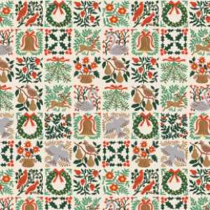 Holiday Classics - Holiday Tapestry - Cream Fabric by Rifle Paper Co. for C   Steel