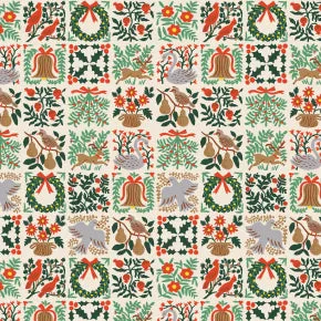 Holiday Classics - Holiday Tapestry - Cream Fabric by Rifle Paper Co. for C   Steel
