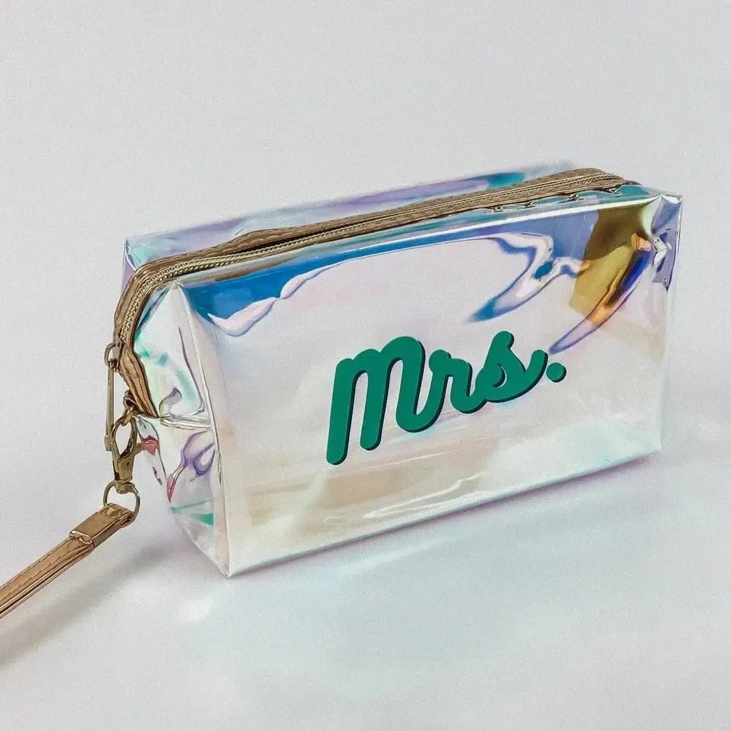 Holographic Mrs Makeup Bag