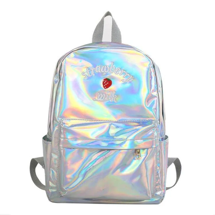 Holographic Strawberry Milk Backpack SD01728