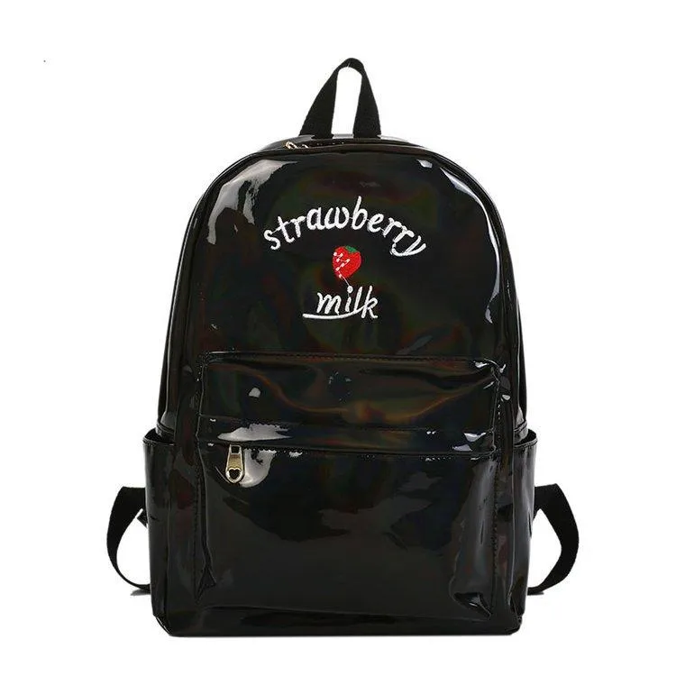 Holographic Strawberry Milk Backpack SD01728