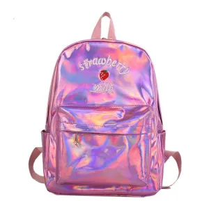 Holographic Strawberry Milk Backpack SD01728
