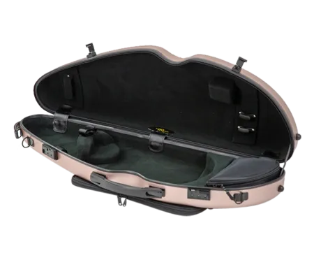 HQ Polycarbon Violin Case HalfMoon 4/4 - Brushed Rose Gold