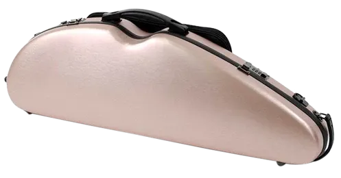 HQ Polycarbon Violin Case HalfMoon 4/4 - Brushed Rose Gold