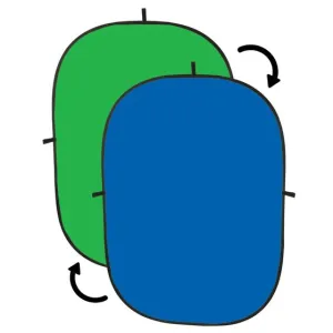 Impact BGC-CBG-57 Collapsible Background Chroma Green/Blue, 5'x7'