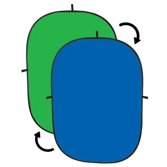 Impact BGC-CBG-57 Collapsible Background Chroma Green/Blue, 5'x7'