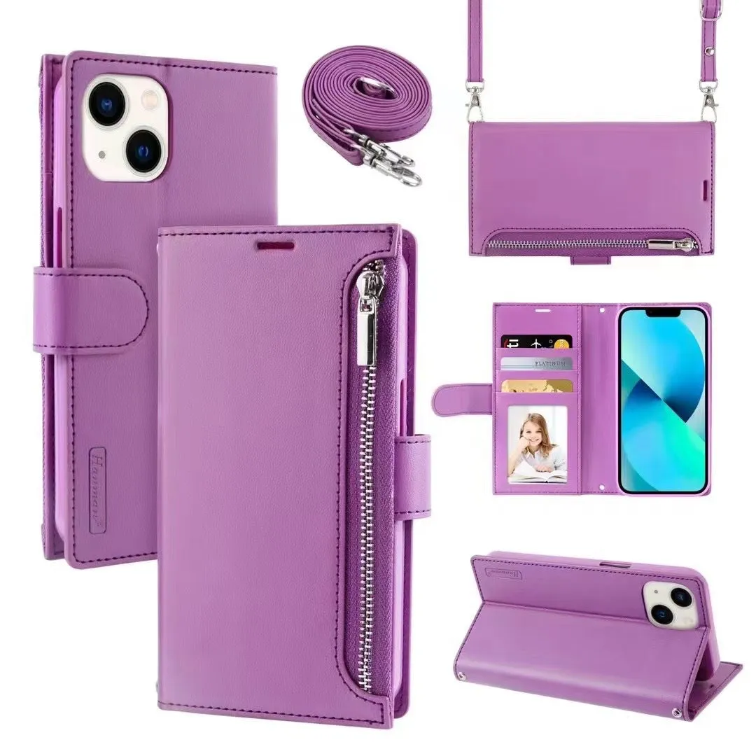 INSTOCK- Shoulder bag zipper wallet mobile phone leather case.