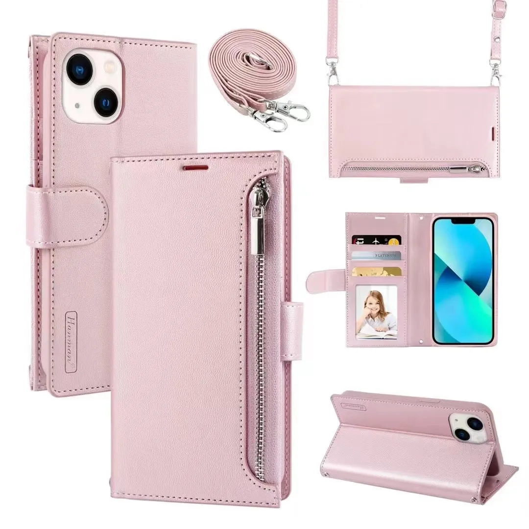 INSTOCK- Shoulder bag zipper wallet mobile phone leather case.
