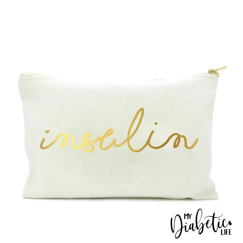 Insulin - Gold Foil - Carry all storage bag