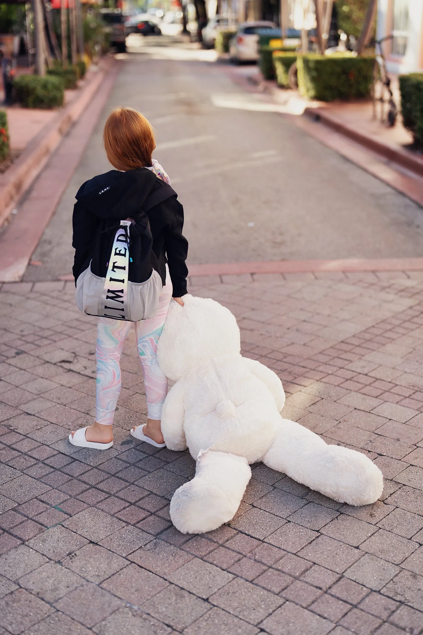 Iridescent Drawstring Backpack