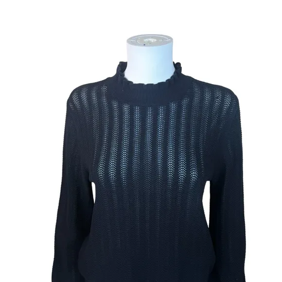 J. Crew Long Sleeve Ruffle Neck Sweater