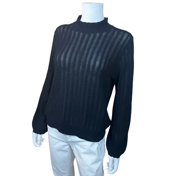 J. Crew Long Sleeve Ruffle Neck Sweater