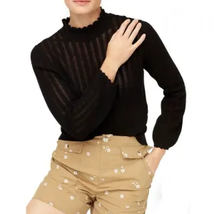J. Crew Long Sleeve Ruffle Neck Sweater