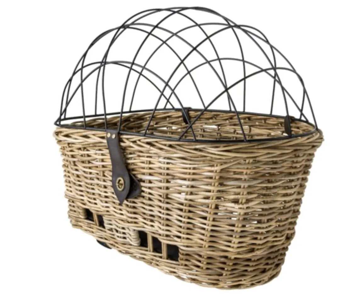 JALE RATTAN DOG BICYCLE BASKET NATUREL KLICKFIX