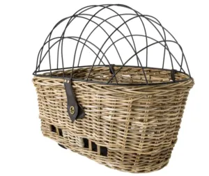 JALE RATTAN DOG BICYCLE BASKET NATUREL KLICKFIX