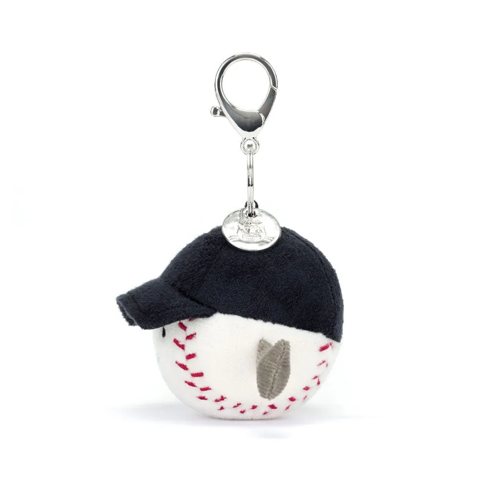 Jellycat Amuseables Sports Baseball Bag Charm Keychain