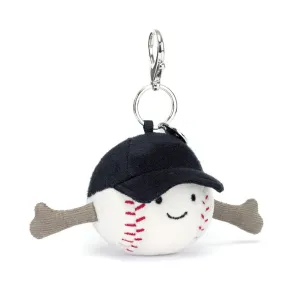 Jellycat Amuseables Sports Baseball Bag Charm Keychain