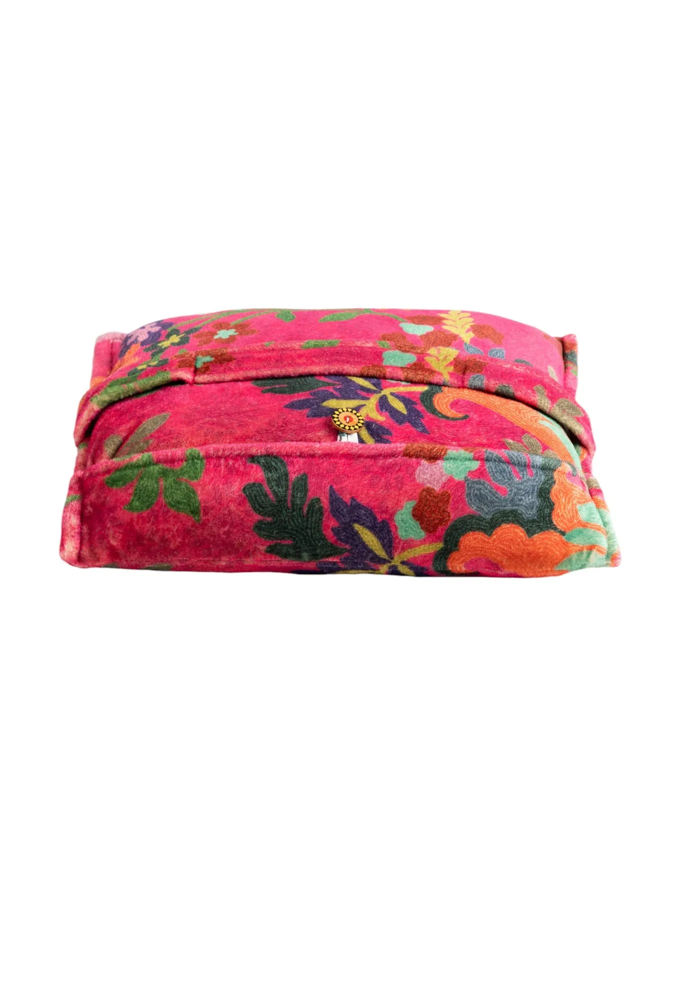 Johnny Was Verney Travel Blanket Floral Reversible Cozy Lounge Pink Navy Blue NEW