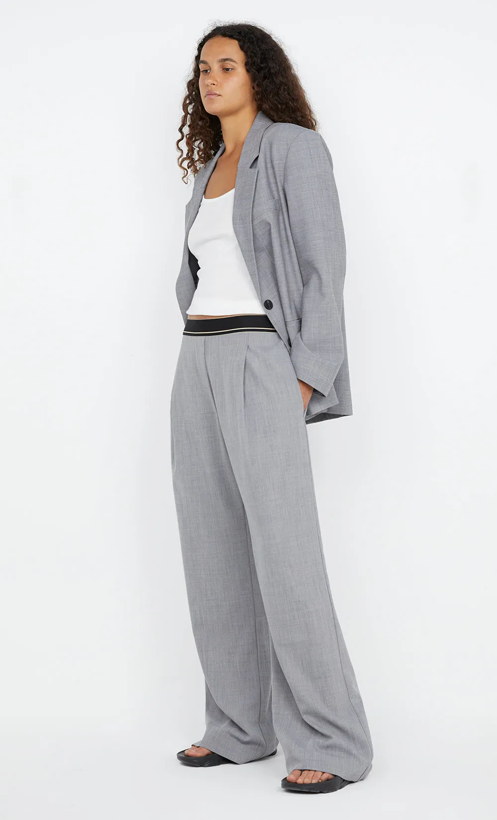 JORDIN BLAZER  - CHARCOAL WEAVE