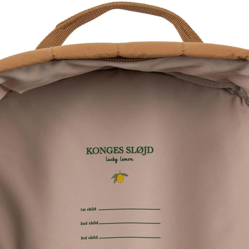 Juno Embroidered Lemon Quilted Backpack (Tobacco)