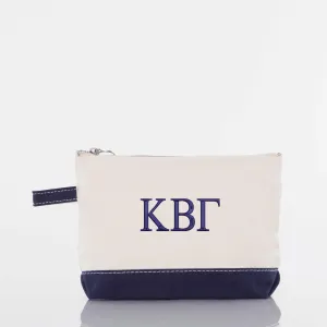 Kappa Beta Gamma Canvas Cosmetic Bag