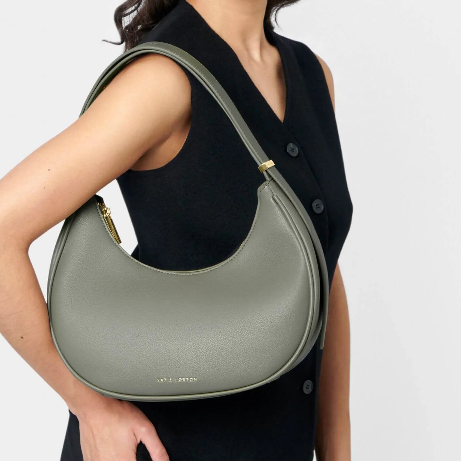 Katie Loxton Fearne Scoop Shoulder Bag - Graphite Green