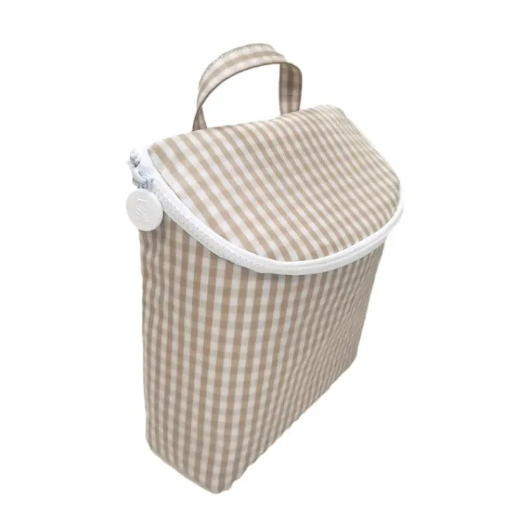 Khaki Gingham Take Away Lunch Box