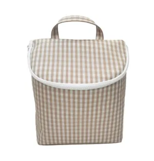 Khaki Gingham Take Away Lunch Box