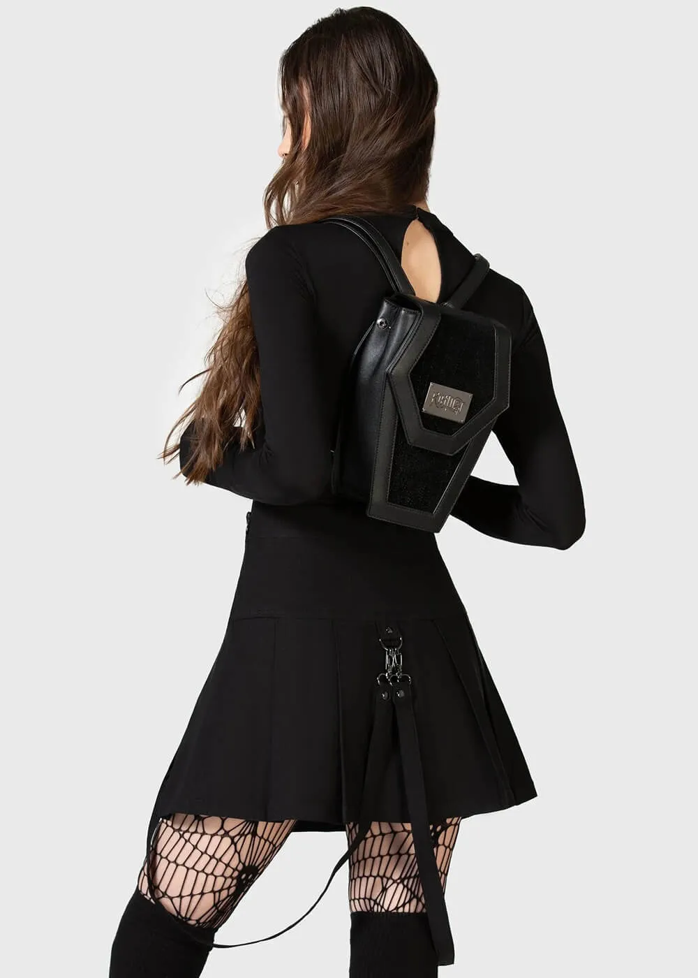 Killstar Kihilist Casket Of Sorrow Coffin Backpack Black