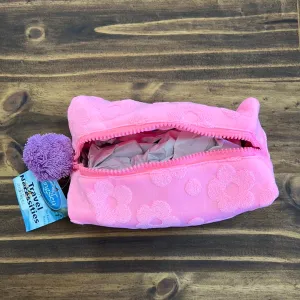 Kingsley Travel Necessities Small Pink Daisies Terry Cloth Travel Bag