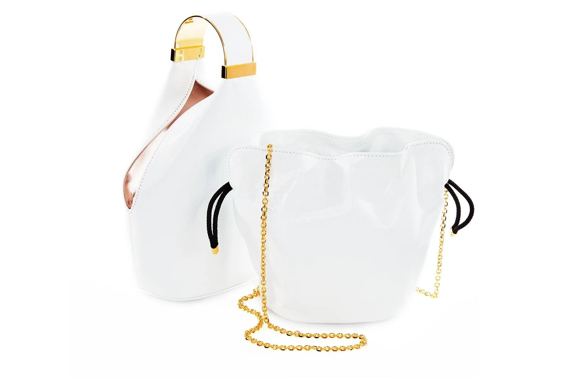 Kit Bracelet Bag in White Leather