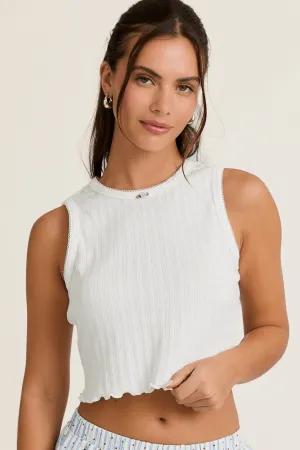 Lace trimmed Tank