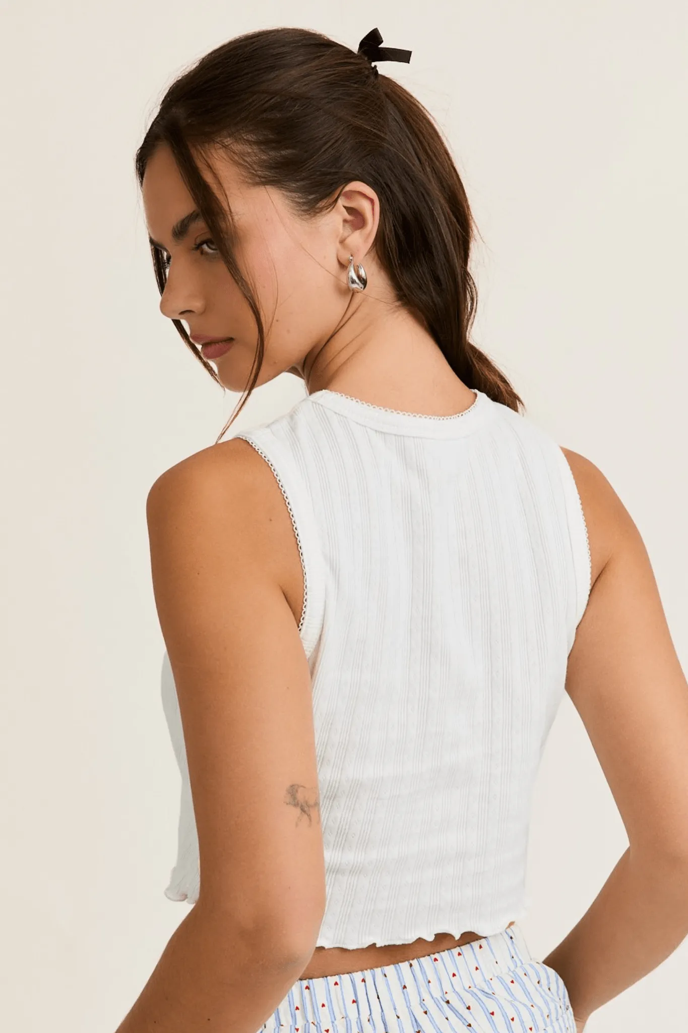 Lace trimmed Tank