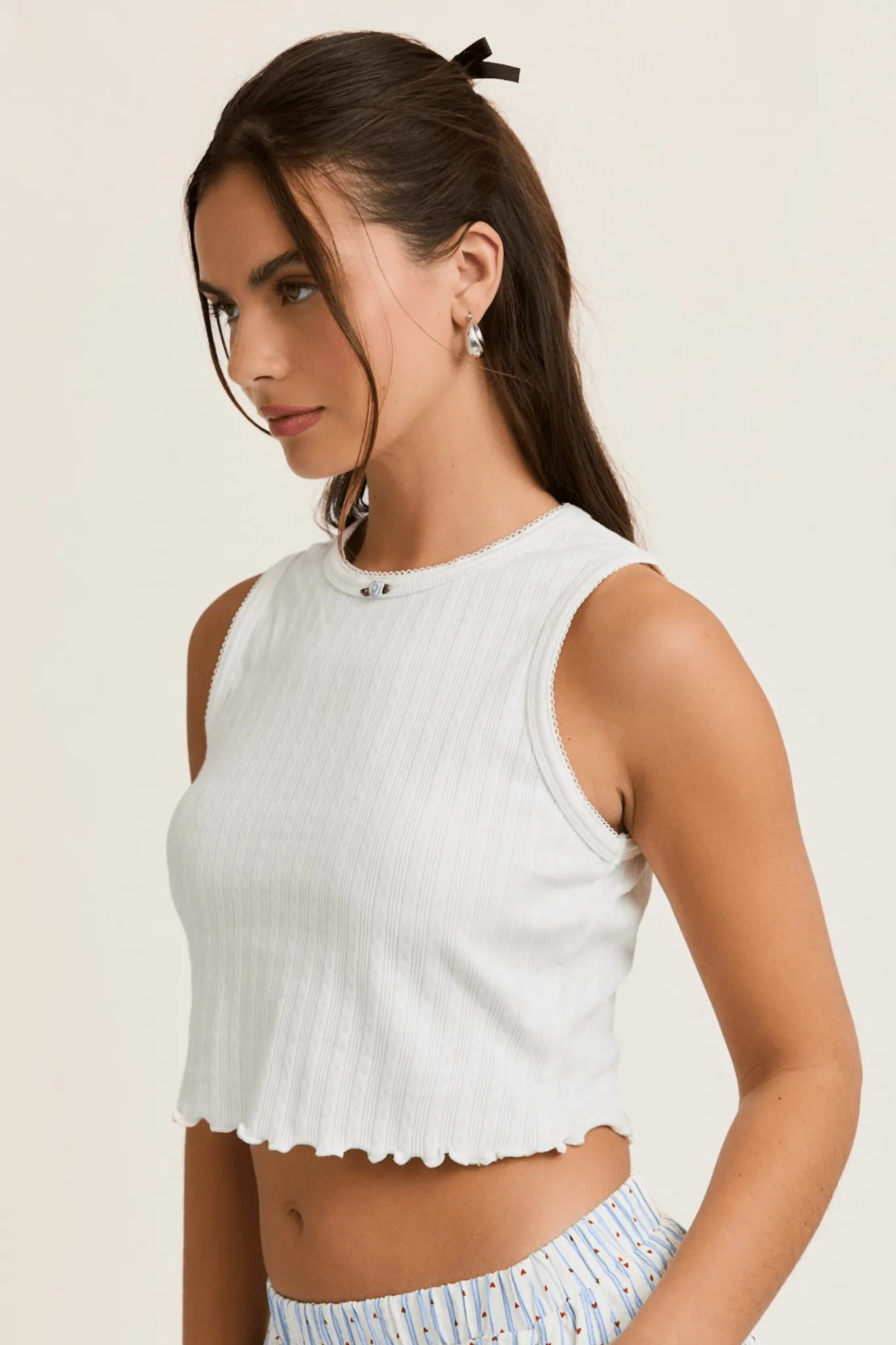 Lace trimmed Tank