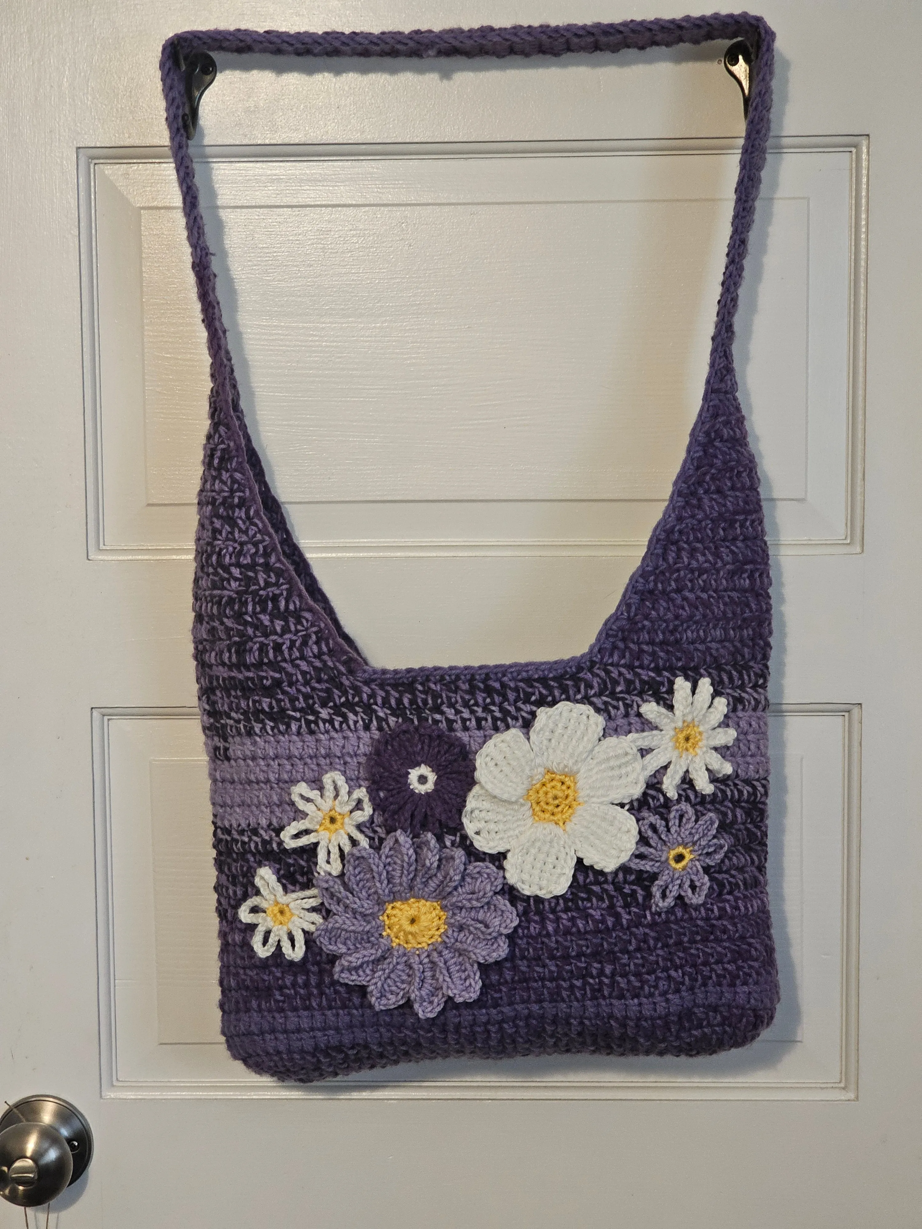 Large Crochet Hobo Bag