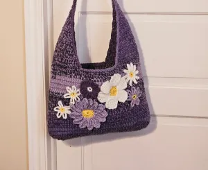 Large Crochet Hobo Bag