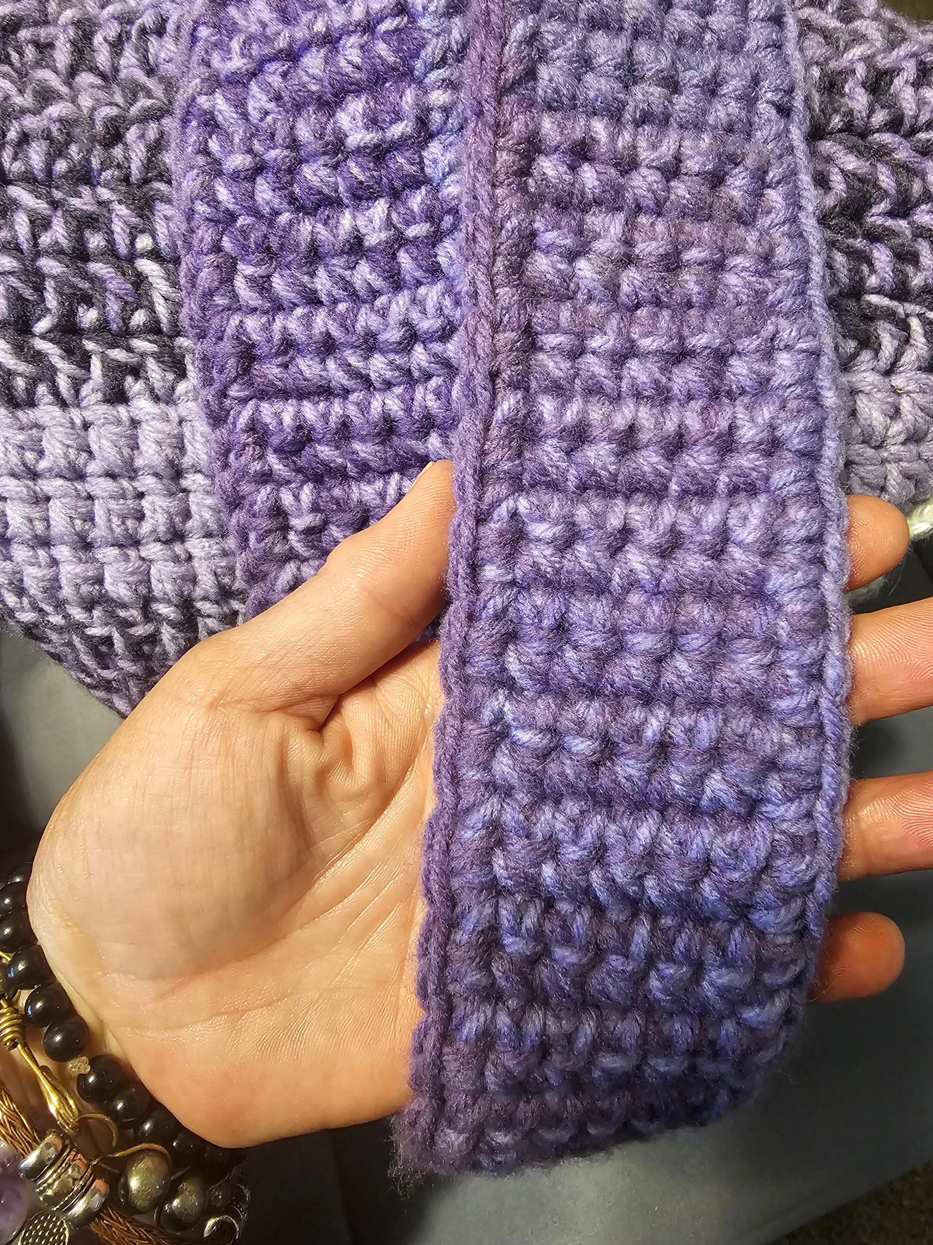 Large Crochet Hobo Bag