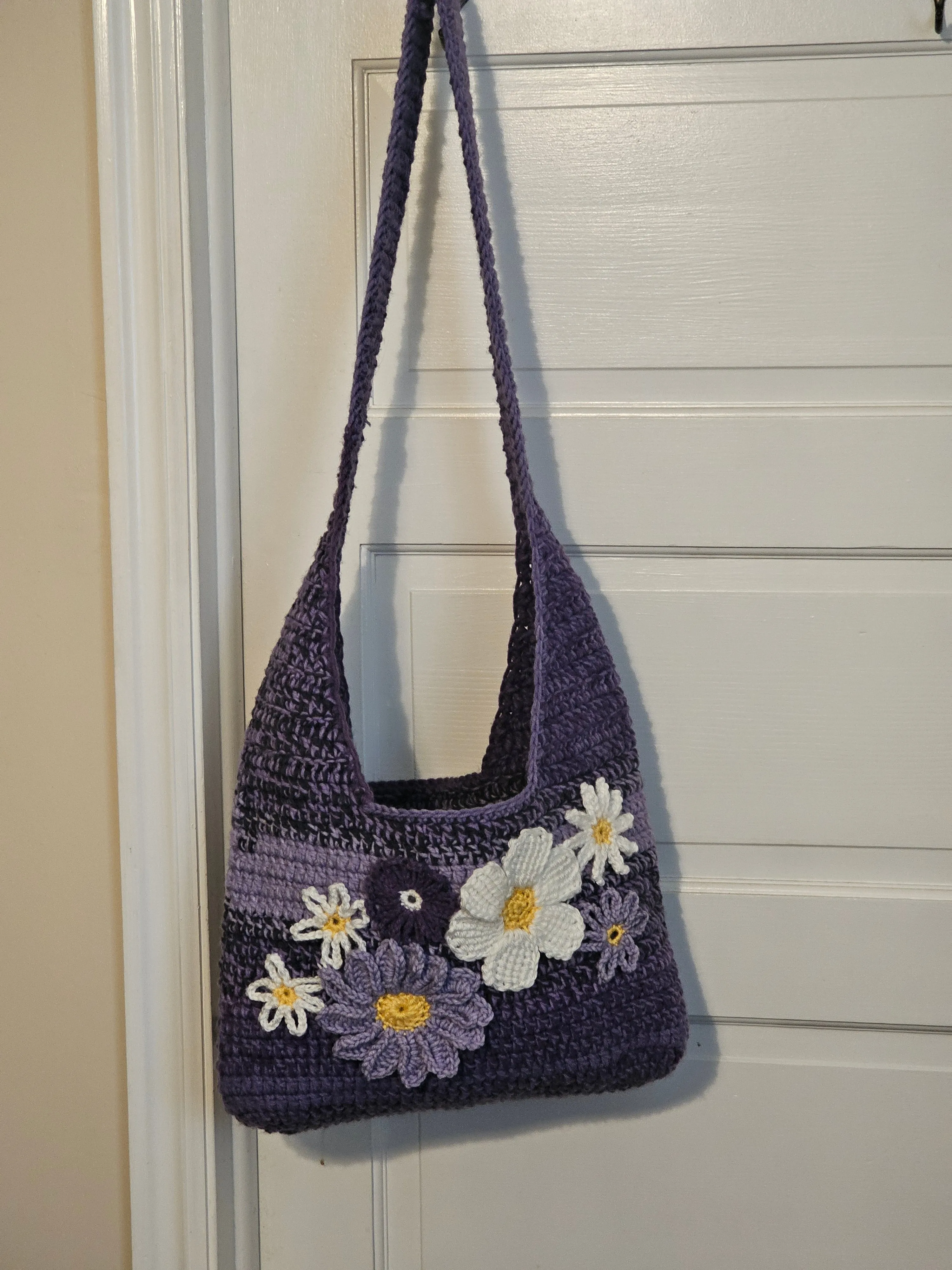 Large Crochet Hobo Bag