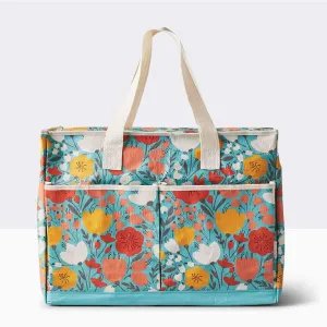 LARGE MULTI FLORAL TOTE
