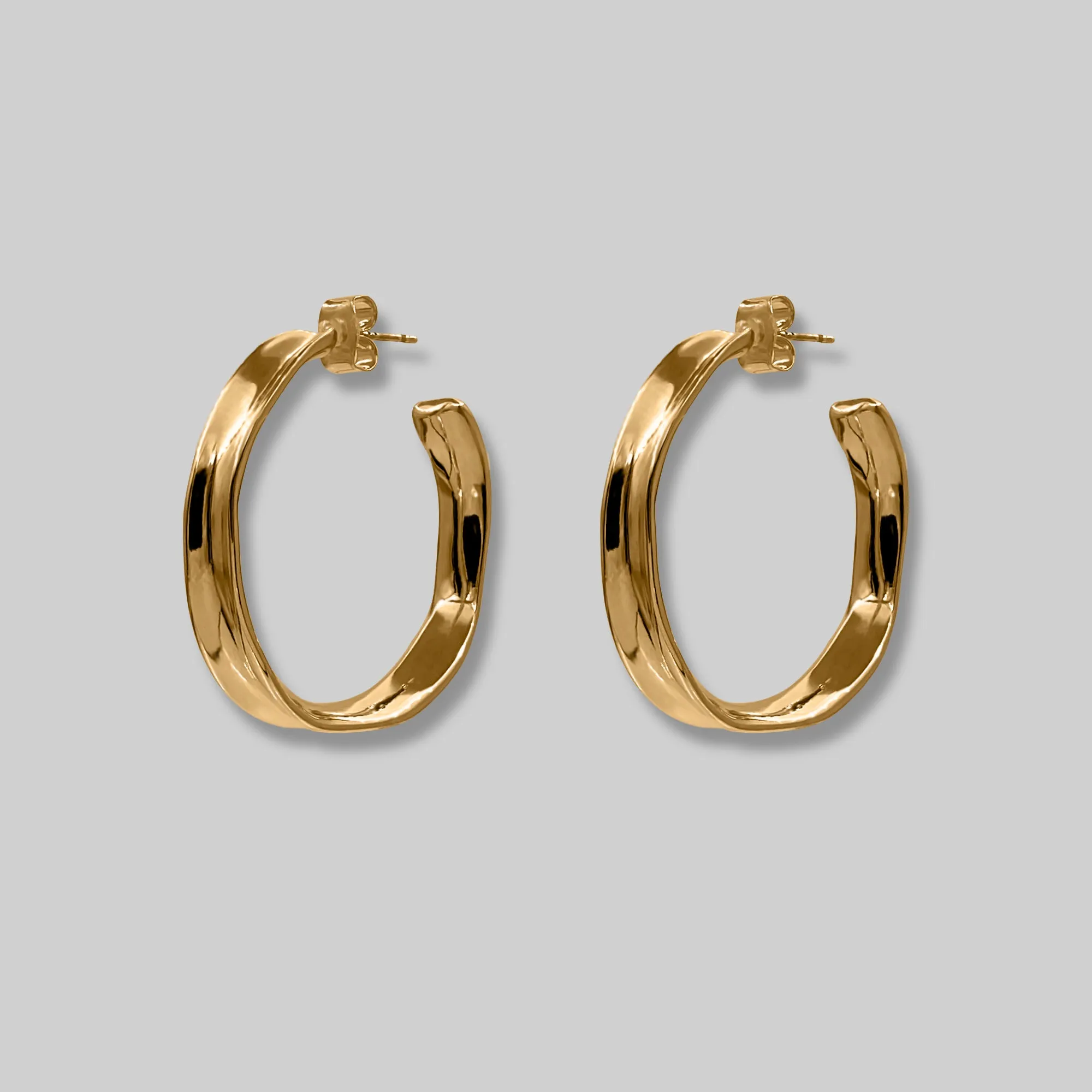 Large Thin Hoop Earrings