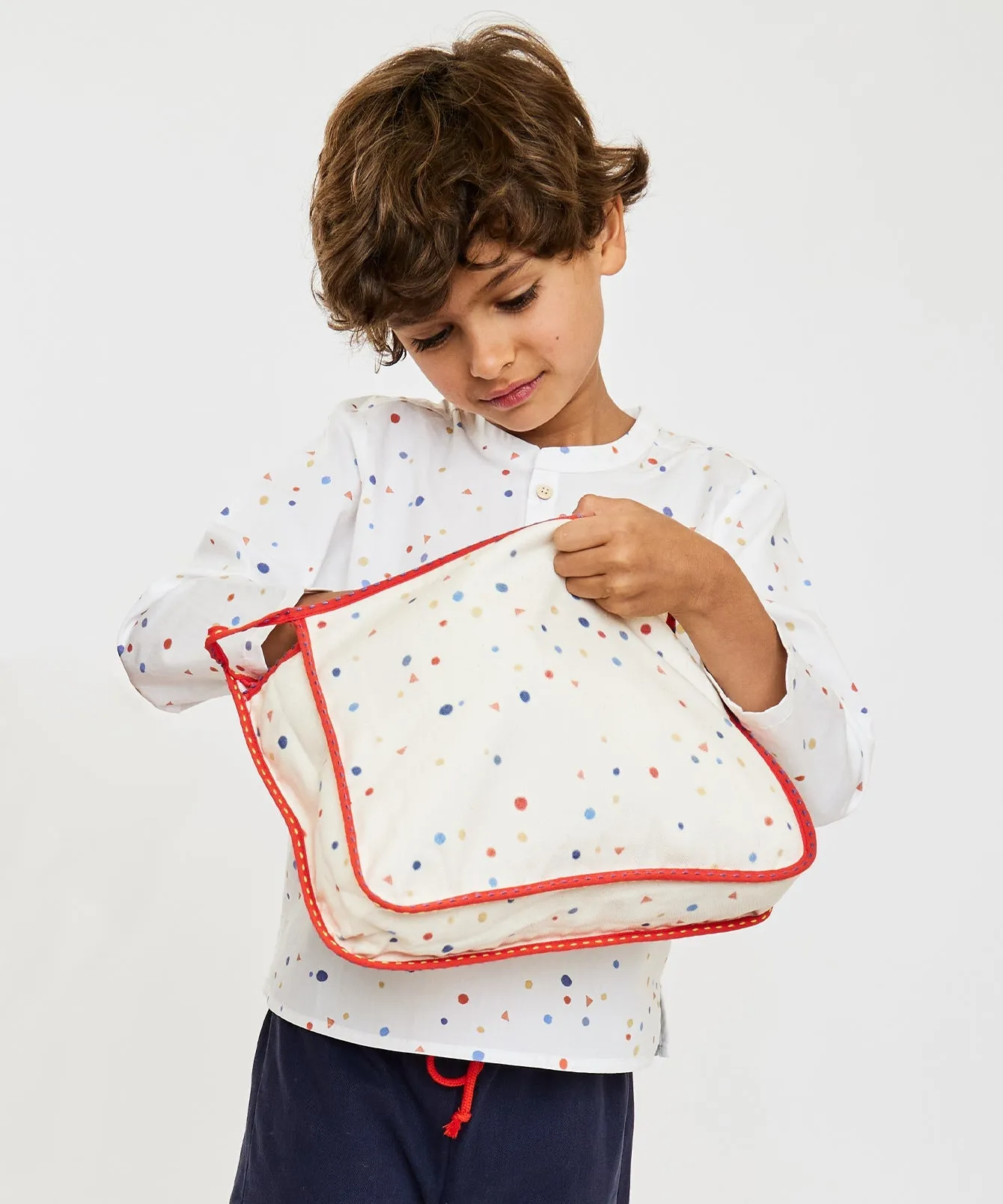 Large Zip Bag, Signature Dot