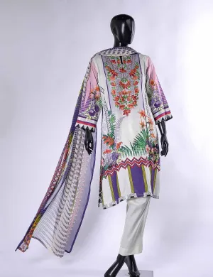 LC-5B - Drizzling Daisy  |  Unstitched Printed & Embroidered Cambric Dress