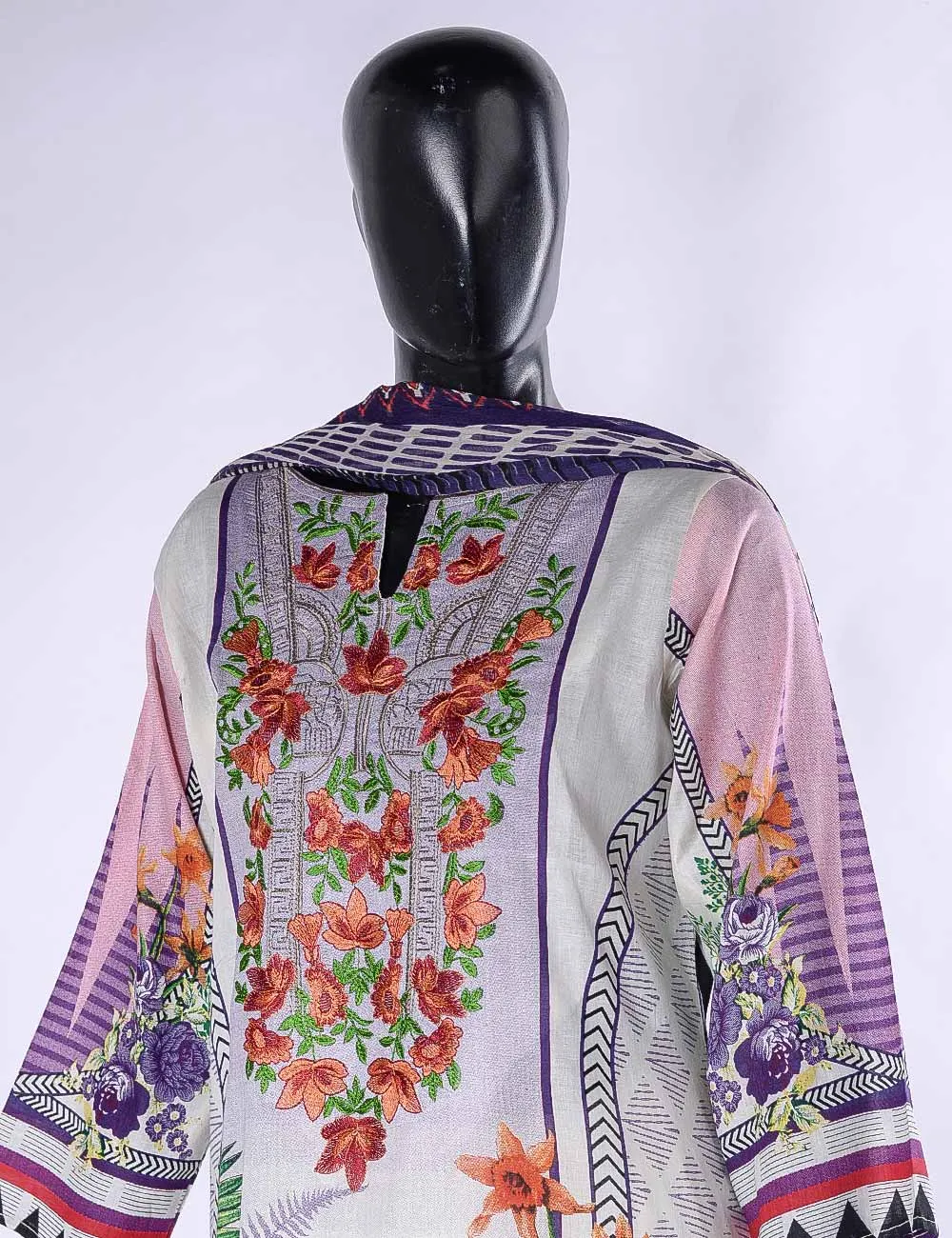 LC-5B - Drizzling Daisy  |  Unstitched Printed & Embroidered Cambric Dress