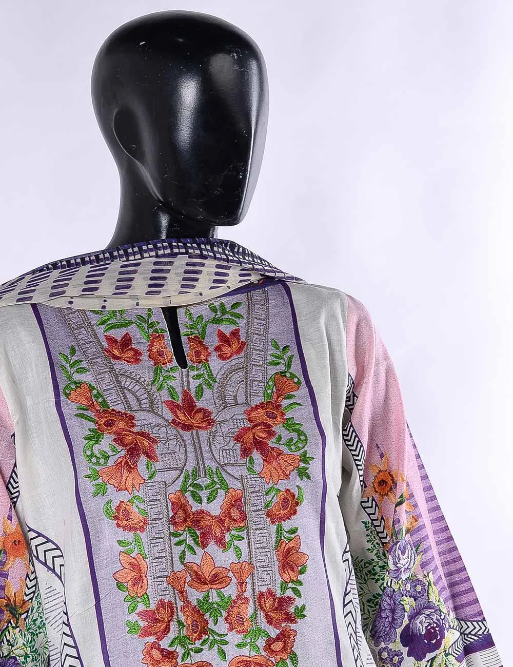 LC-5B - Drizzling Daisy  |  Unstitched Printed & Embroidered Cambric Dress