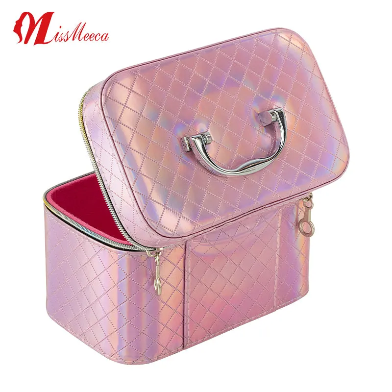 Led Cosmetic Case With Mirrors Sets Professional Lighted Makeup Bag Mirror
